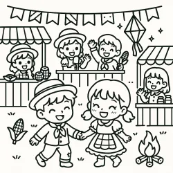 desenho de Festa Junina