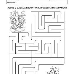 Atividade de alfabetização sobre Festa Junina para imprimir e colorir