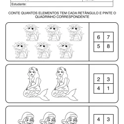 Atividade de matemática sobre folclore para imprimir e colorir