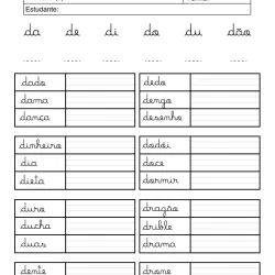 Atividade de alfabetização sobre letras cursivas para imprimir e colorir