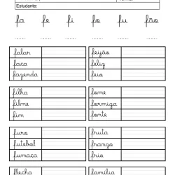 Atividade de alfabetização sobre letras cursivas para imprimir e colorir
