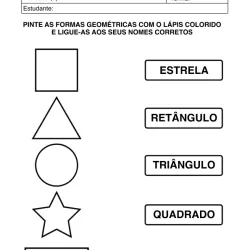 Atividade de matemática sobre Formas Geométricas para imprimir e colorir