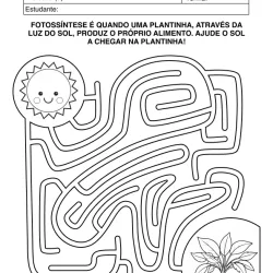 Atividade de alfabetização de labirinto para imprimir e colorir