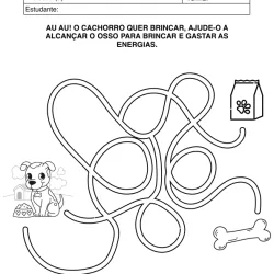 Atividade de alfabetização de labirinto para imprimir e colorir