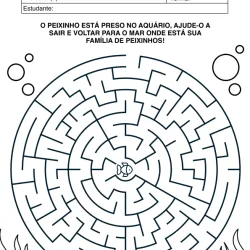 Atividade de alfabetização de labirinto para imprimir e colorir