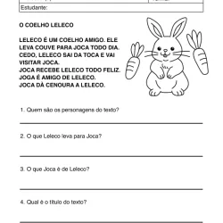 Atividade de alfabetização sobre leitura e interpretação de texto para imprimir e colorir