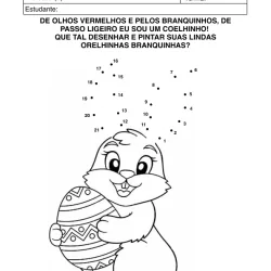 Atividade de alfabetização de ligar pontos para imprimir e colorir