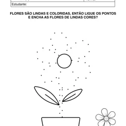 Atividade de alfabetização de Ligar os Pontos para imprimir e colorir
