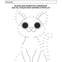 Atividade de alfabetização de ligar pontos para imprimir e colorir