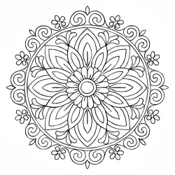 Mandala para imprimir e colorir