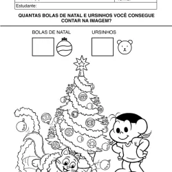 Atividade de alfabetização de Natal para imprimir e colorir