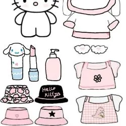 Hello Kitty para imprimir para imprimir e colorir