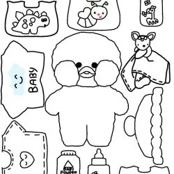 Paper duck para imprimir para imprimir e colorir