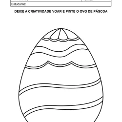 Atividade de alfabetização de Páscoa para imprimir e colorir