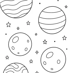 Planeta para imprimir e colorir