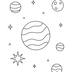 Planeta para imprimir e colorir