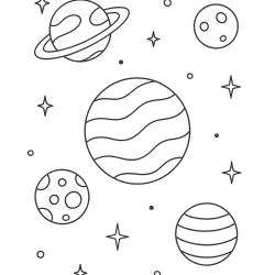 Planeta para imprimir e colorir