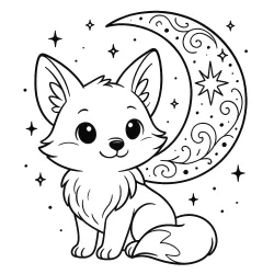 Raposa para imprimir e colorir