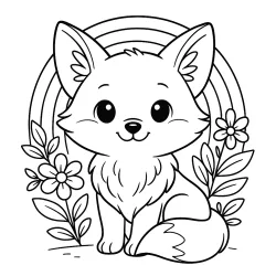 Raposa para imprimir e colorir