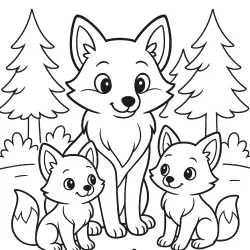 Raposa para imprimir e colorir