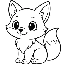 Raposa para imprimir e colorir