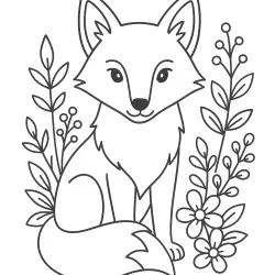 Raposa para imprimir e colorir