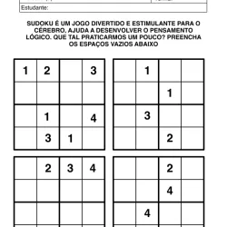 Atividade de matemática de Sudoku para imprimir e colorir