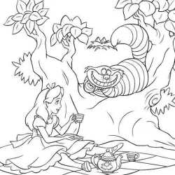 Alice no País das Maravilhas para imprimir e colorir