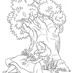Alice no País das Maravilhas para imprimir e colorir