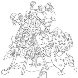 Alice no País das Maravilhas para imprimir e colorir