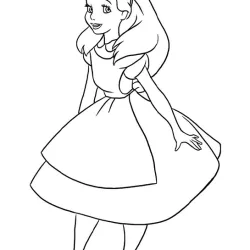 Alice no País das Maravilhas para imprimir e colorir