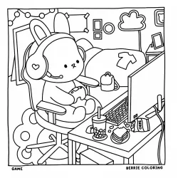 Cozy Friends para imprimir e colorir