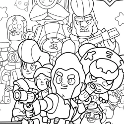 Brawl Stars para imprimir e colorir