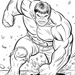 Hulk para imprimir e colorir
