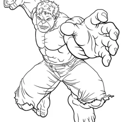 Hulk para imprimir e colorir