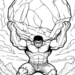 Hulk para imprimir e colorir