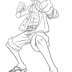 Luffy para imprimir e colorir