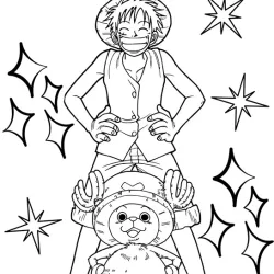 Luffy para imprimir e colorir