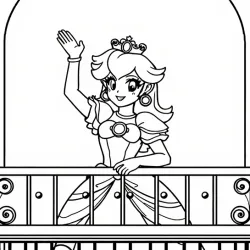 Princesa Peach para imprimir e colorir