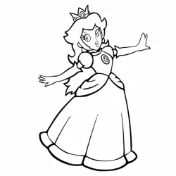 Princesa Peach para imprimir e colorir