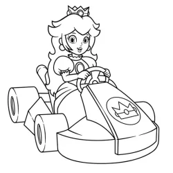 Princesa Peach para imprimir e colorir