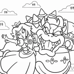 Princesa Peach para imprimir e colorir