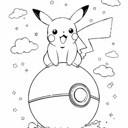 Pikachu para imprimir e colorir