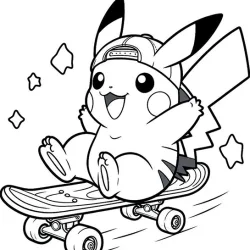 Pikachu para imprimir e colorir