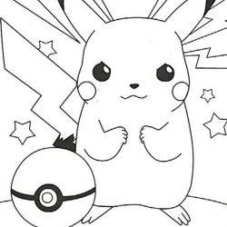 Pikachu para imprimir e colorir