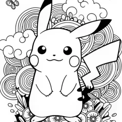 Pikachu para imprimir e colorir