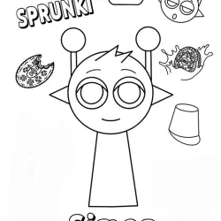 Sprunki para imprimir e colorir
