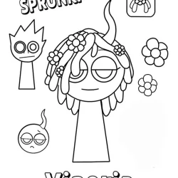 Sprunki para imprimir e colorir