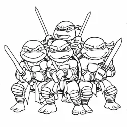 Tartarugas Ninja para imprimir e colorir