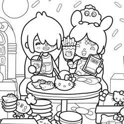 Toca Boca World para imprimir e colorir